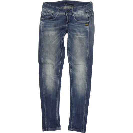 G-Star Women Blue Skinny Slim Stretch Jeans W29 L32