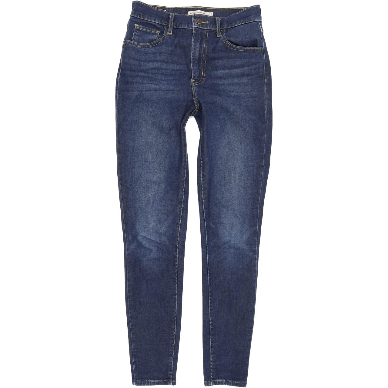 Levi's Mile High Super Women Blue Skinny Slim Stretch Jeans W26 L28