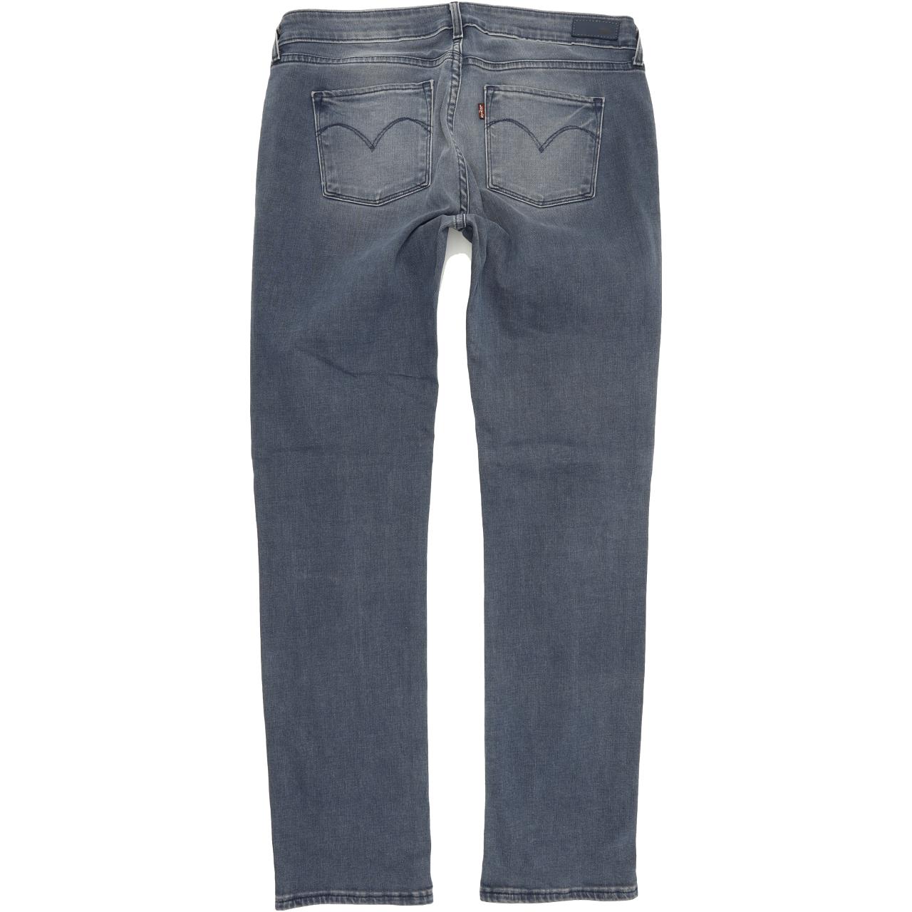 Levi's Mid Rise Women Blue Straight Regular Stretch Jeans W30 L32