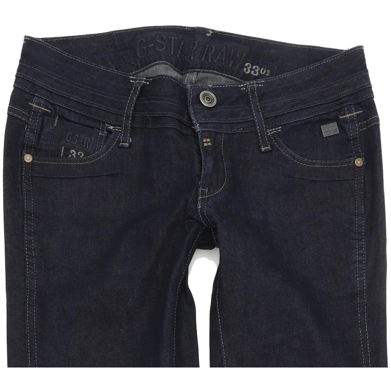 G-Star Heller Women Blue Straight Regular Stretch Jeans W27 L30