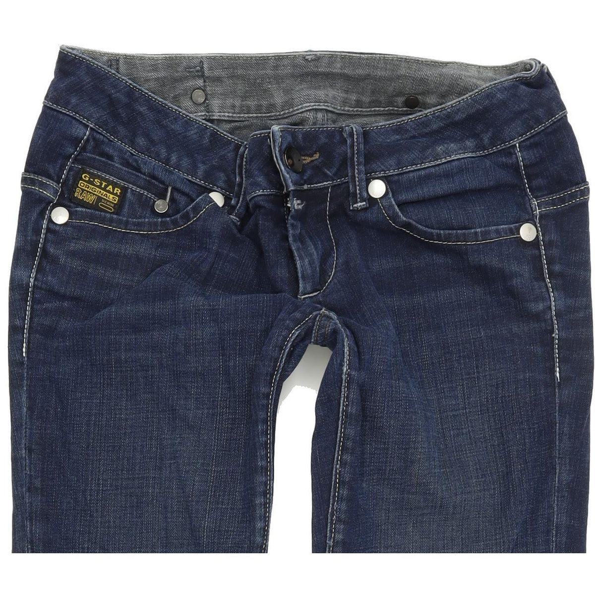 G-Star Midge Women Blue Straight Regular Stretch Jeans W27 L30