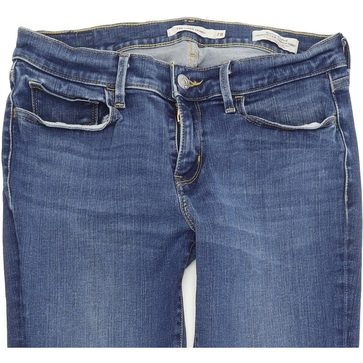Levi's 710 Super Women Blue Skinny Slim Stretch Jeans W28 L29