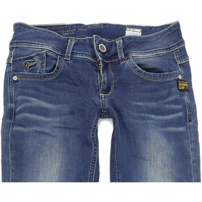 G-Star Lynn Women Blue Skinny Slim Stretch Jeans W28 L34