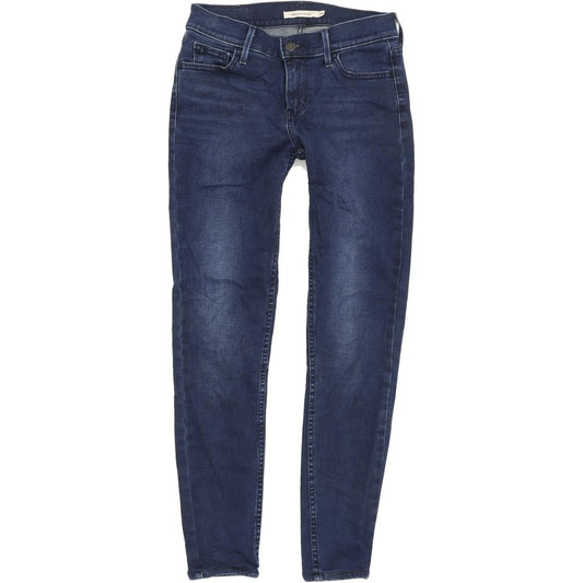 Levi's 710 Super Women Blue Skinny Slim Stretch Jeans W26 L28