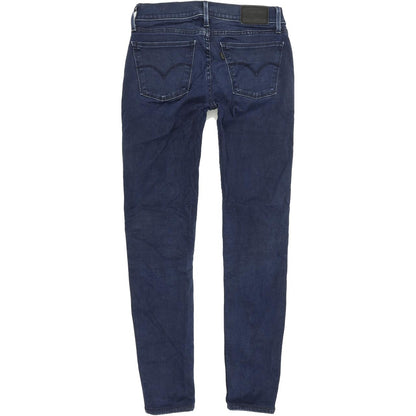 Levi's 710 Super Women Blue Skinny Slim Stretch Jeans W26 L28