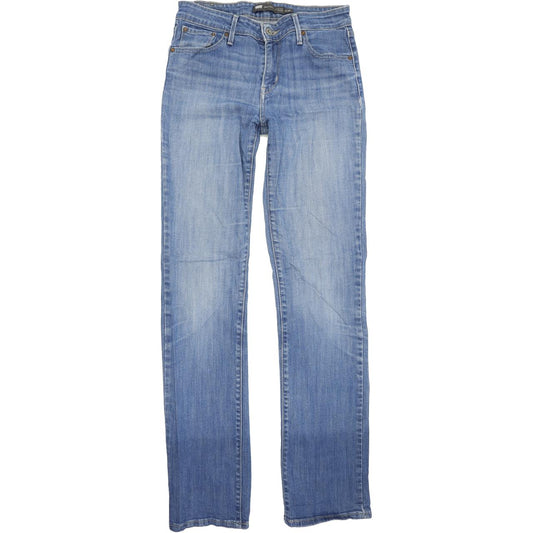 Levi's Demi Curve Women Blue Straight Regular Stretch Jeans W28 L34