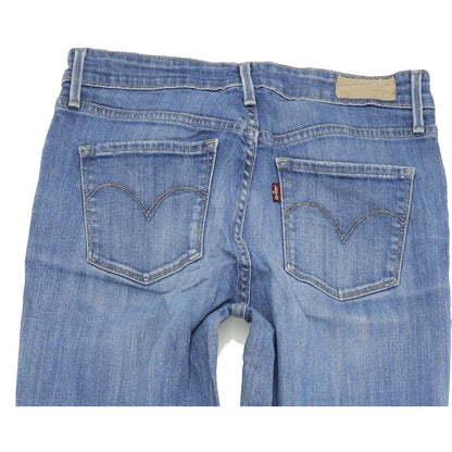 Levi's Demi Curve Women Blue Straight Regular Stretch Jeans W28 L34