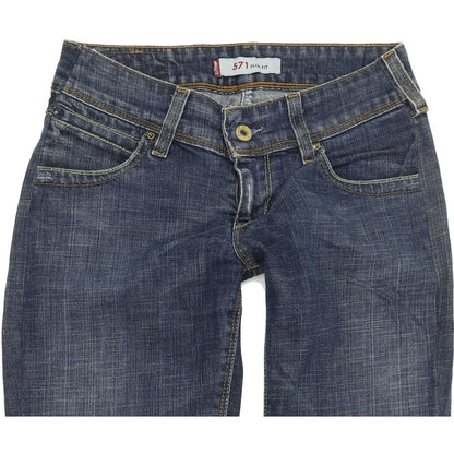 Levi's 571 Women Blue Straight Slim Stretch Jeans W26 L29