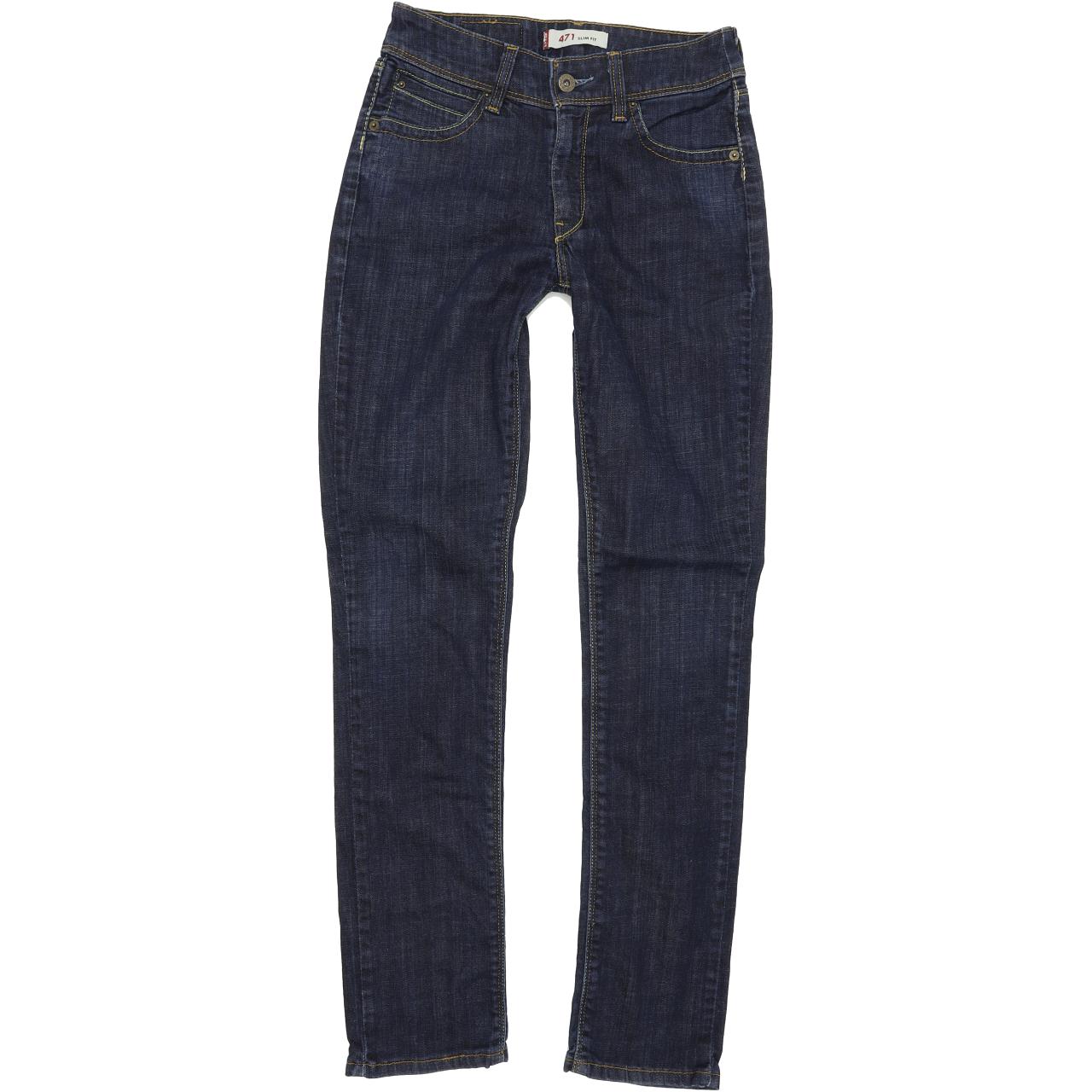 Levi's 571 Women Blue Straight Slim Stretch Jeans W26 L32