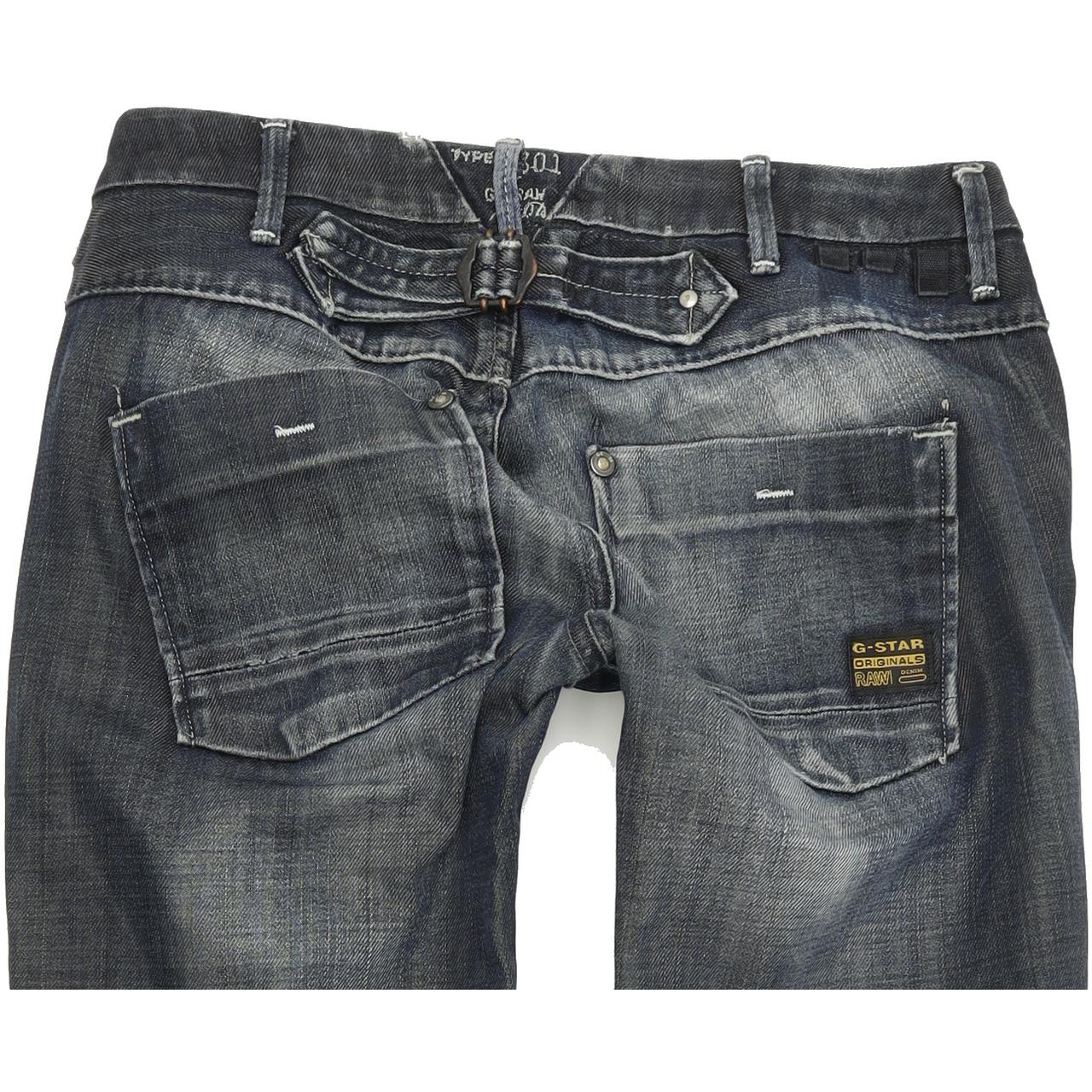 G-Star Hampton Non Fit Women Blue Straight Slim Jeans W26 L30
