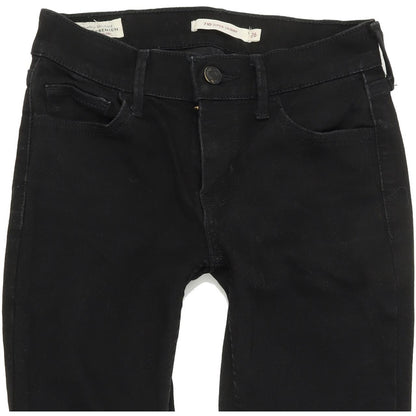 Levi's 710 Super Women Black Skinny Slim Stretch Jeans W26 L29