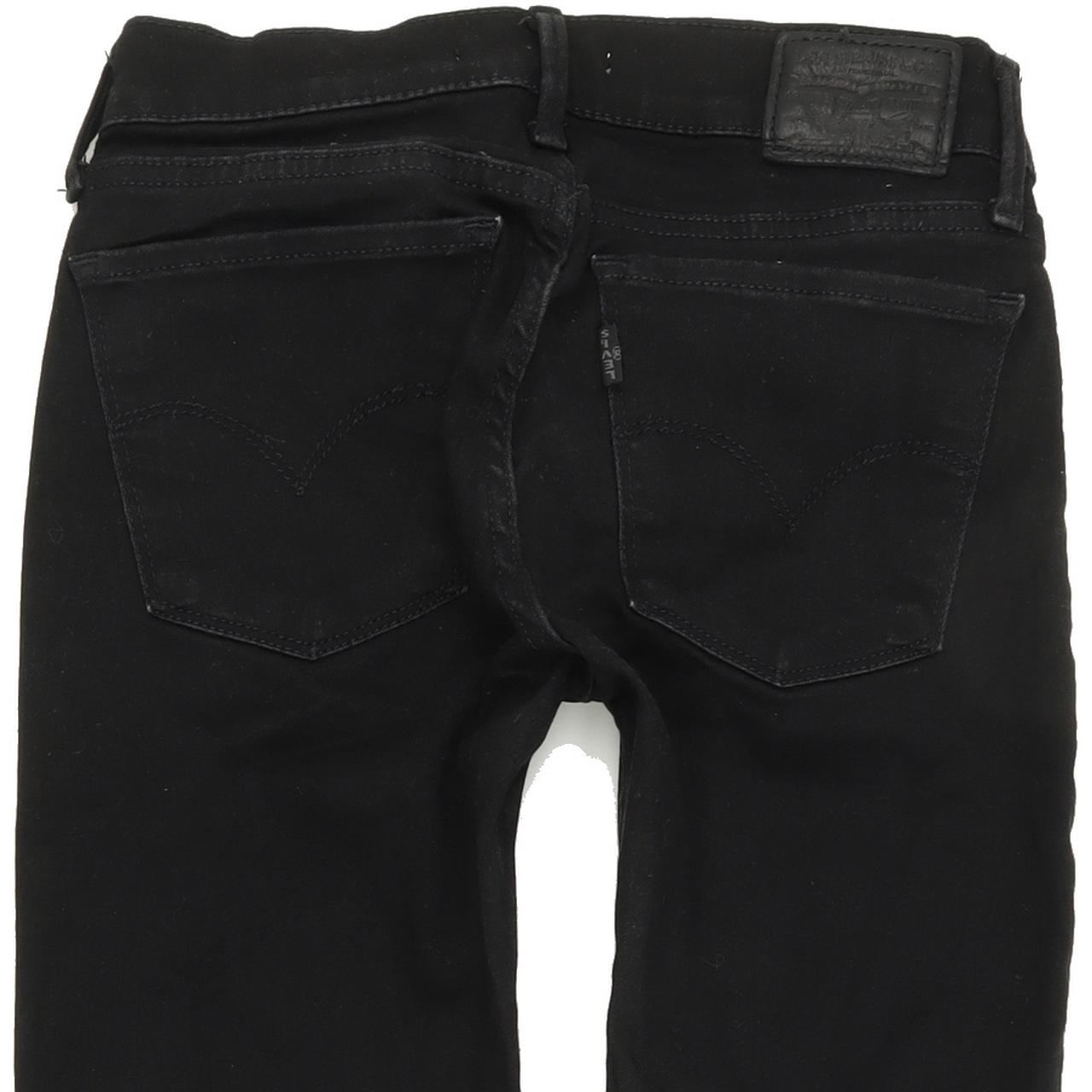Levi's 710 Super Women Black Skinny Slim Stretch Jeans W26 L29