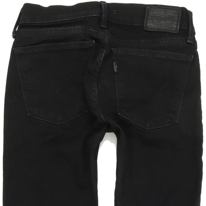 Levi's 710 Super Women Black Skinny Slim Stretch Jeans W26 L29