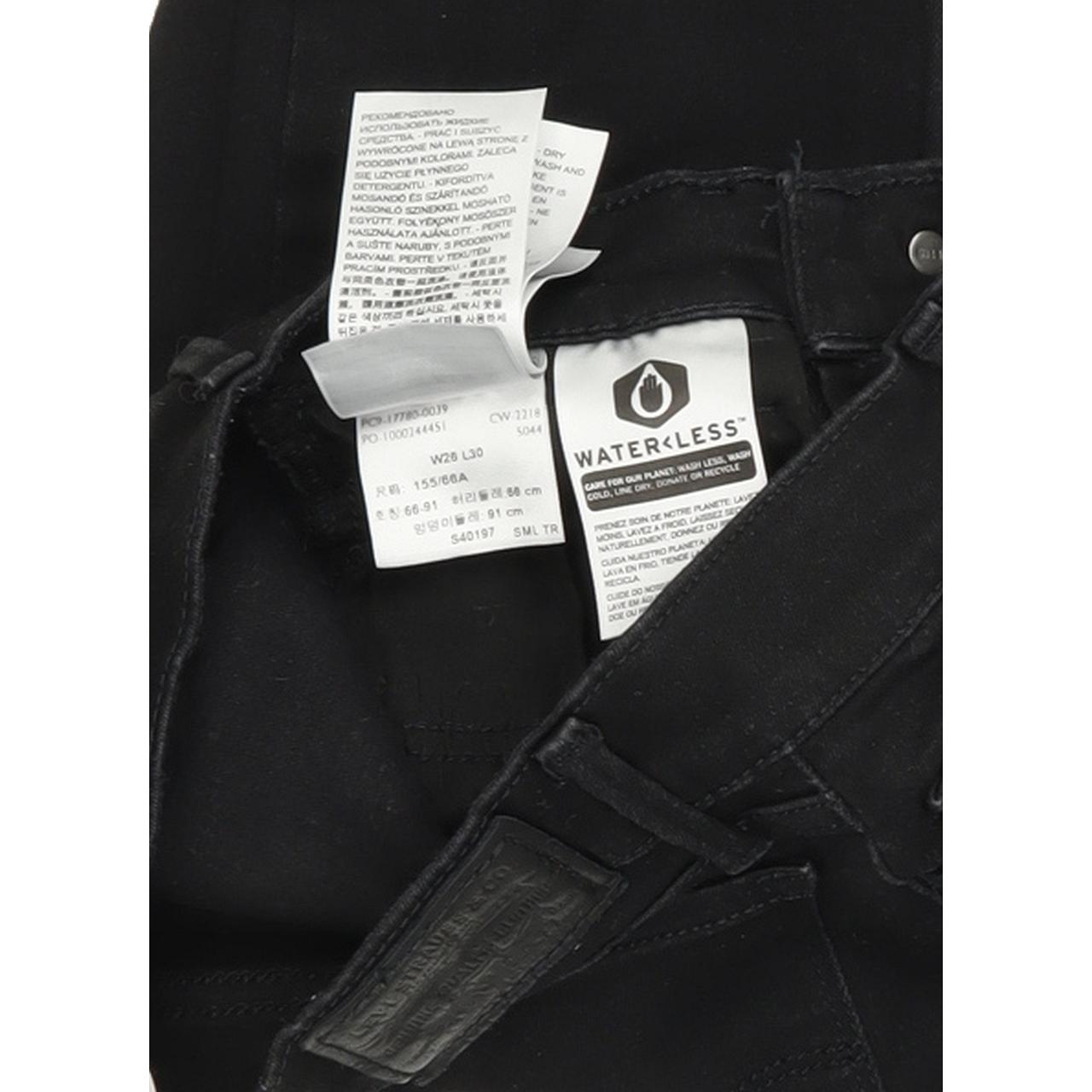 Levi's 710 Super Women Black Skinny Slim Stretch Jeans W26 L29