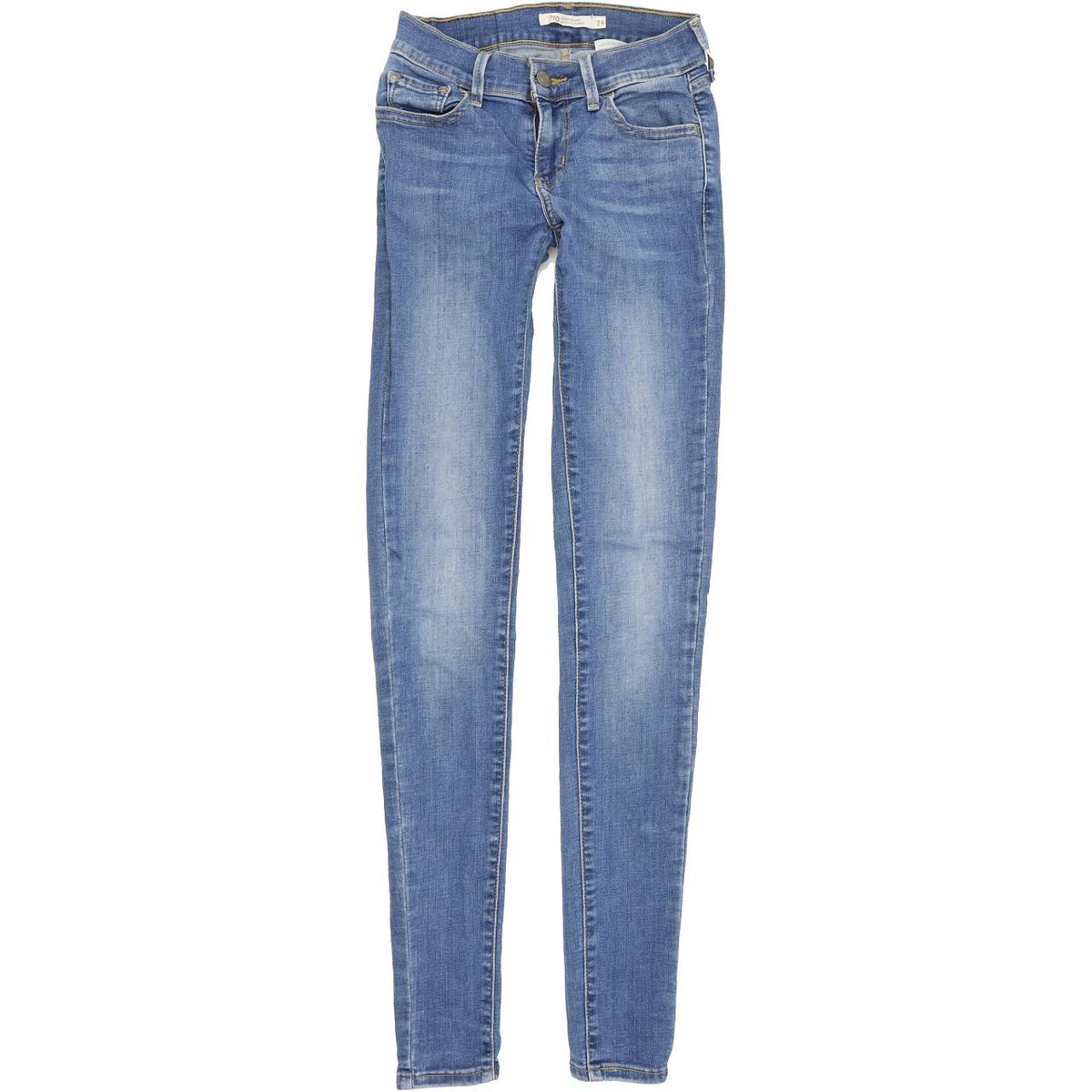 Levi's 710 Super Women Blue Skinny Slim Stretch Jeans W24 L32