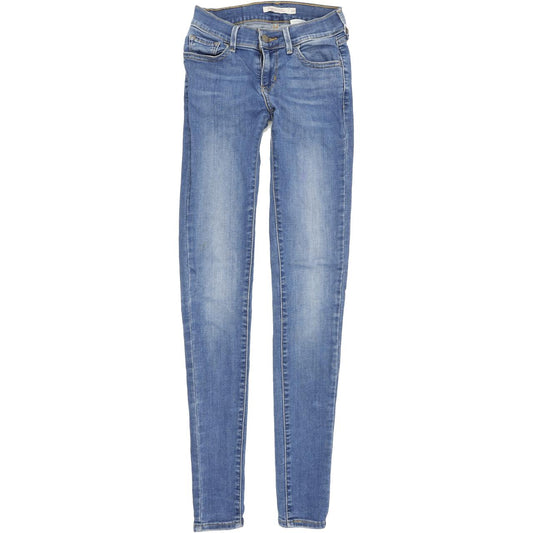 Levi's 710 Super Women Blue Skinny Slim Stretch Jeans W24 L32