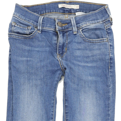 Levi's 710 Super Women Blue Skinny Slim Stretch Jeans W24 L32