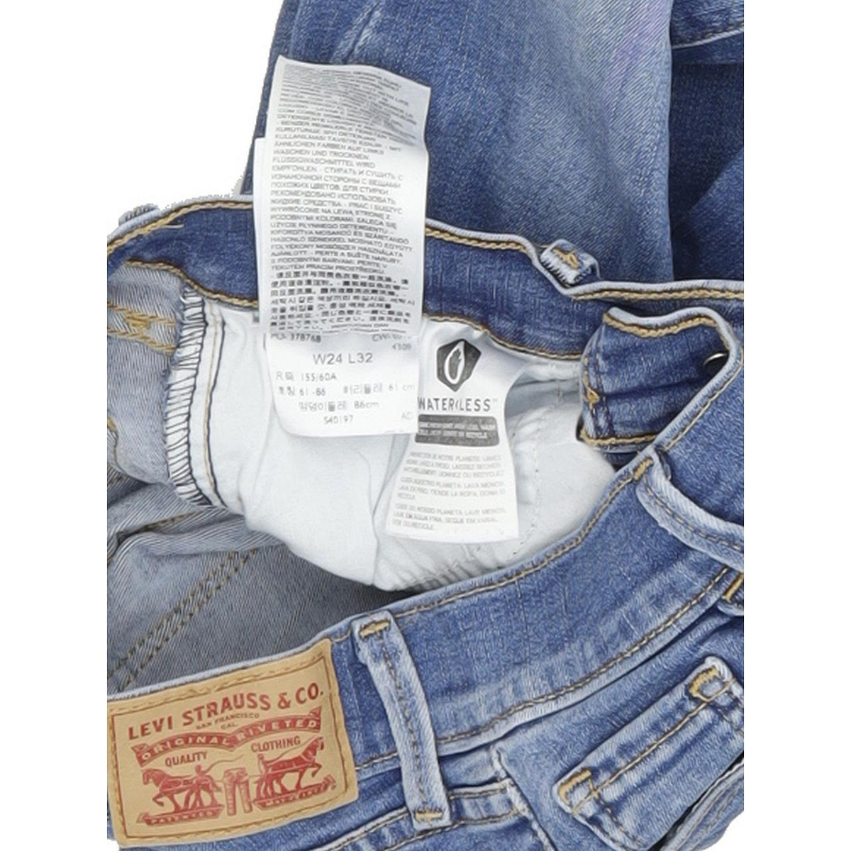 Levi's 710 Super Women Blue Skinny Slim Stretch Jeans W24 L32