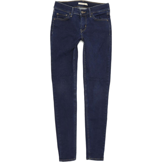 Levi's 710 Super Women Blue Skinny Slim Stretch Jeans W28 L30