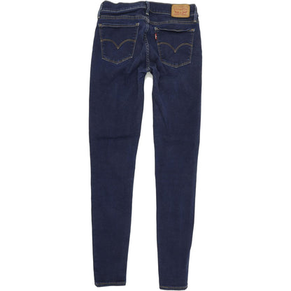 Levi's 710 Super Women Blue Skinny Slim Stretch Jeans W28 L30