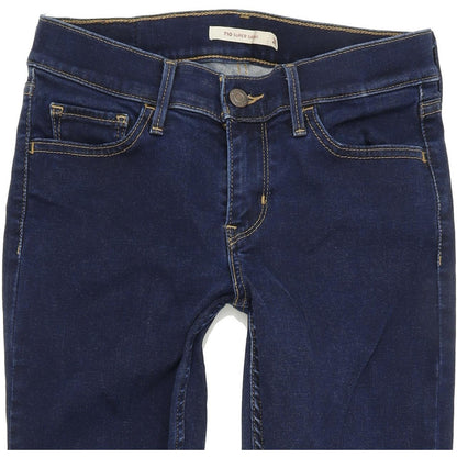 Levi's 710 Super Women Blue Skinny Slim Stretch Jeans W28 L30