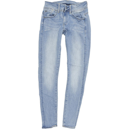 G-Star Lynn Mid Women Blue Skinny Slim Stretch Jeans W29 L30