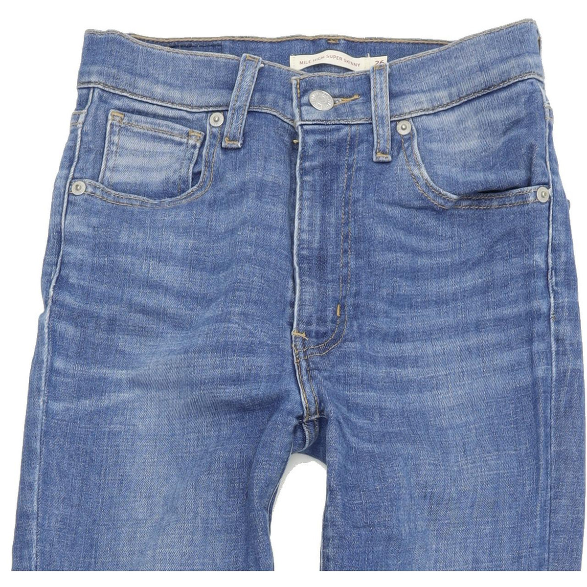 Levi's Mile High Super Women Blue Skinny Slim Stretch Jeans W26 L30