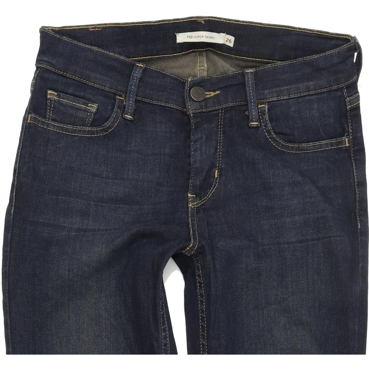Levi's 710 Super Women Blue Skinny Slim Stretch Jeans W26 L32