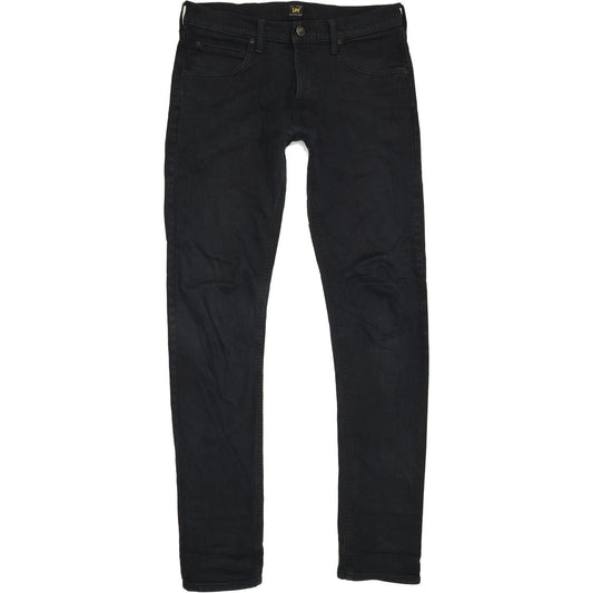 Lee Luke Men Black Skinny Slim Stretch Jeans W31 L34