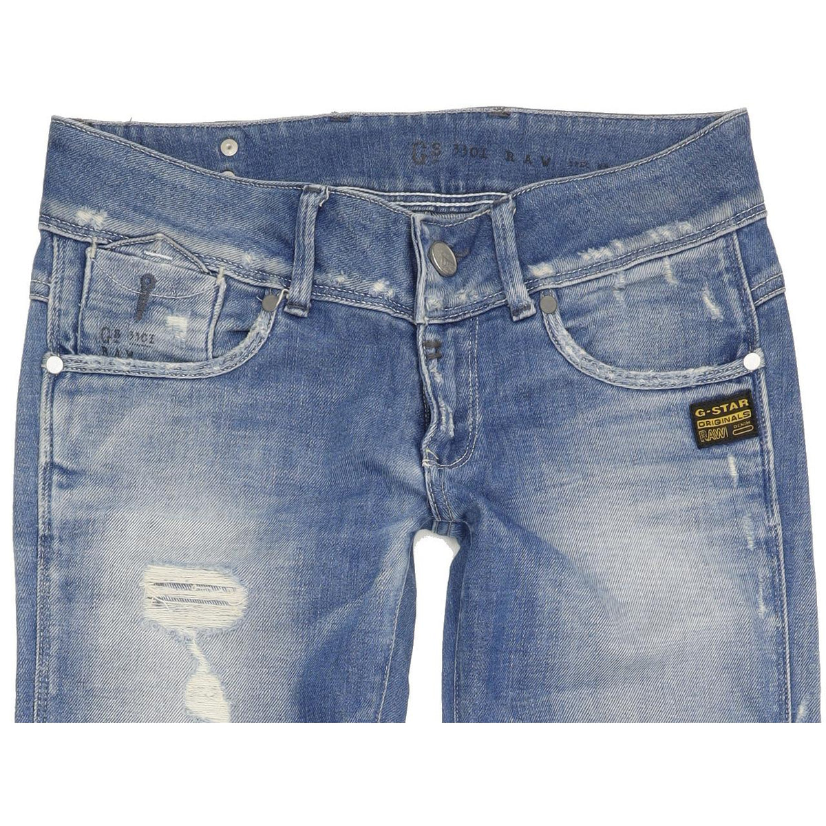 G-Star 3301 Women Blue Skinny Slim Jeans W28 L34