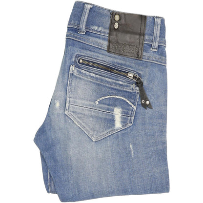G-Star 3301 Women Blue Skinny Slim Jeans W28 L34