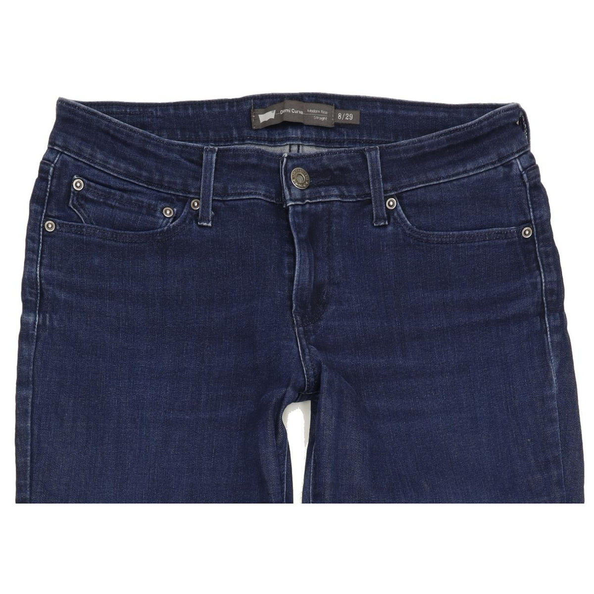 Levi's Demi Curve Women Blue Straight Slim Stretch Jeans W29 L33