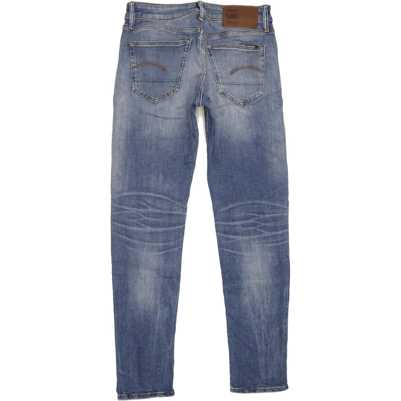 G-Star 3301 Men Blue Straight Slim Stretch Jeans W29 L31