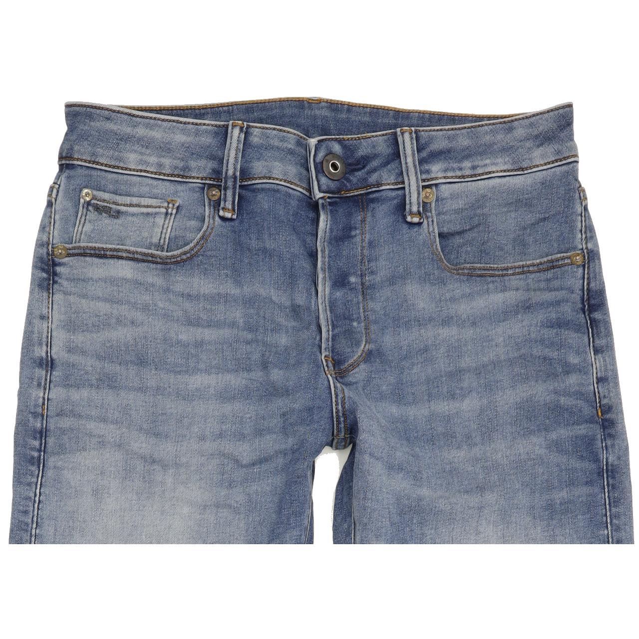 G-Star 3301 Men Blue Straight Slim Stretch Jeans W29 L31