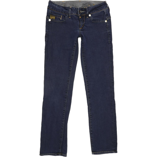G-Star Midge Women Blue Straight Slim Stretch Jeans W27 L28