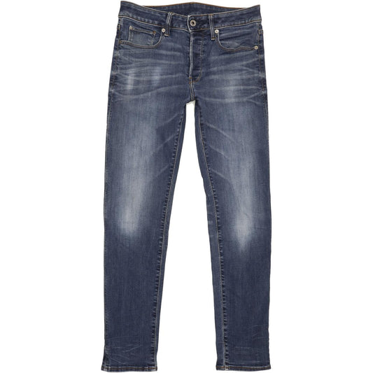G-Star 3301 Men Blue Straight Slim Stretch Jeans W29 L31