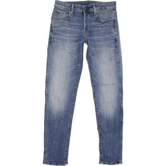 G-Star 3301 Men Blue Straight Slim Stretch Jeans W29 L30
