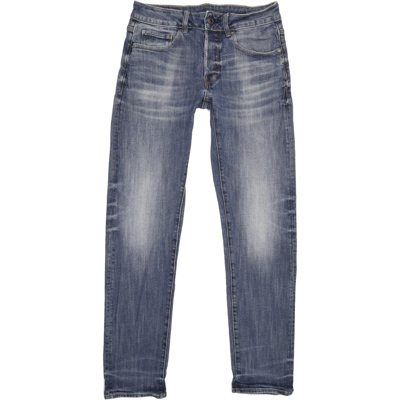 G-Star 3301 Men Blue Straight Slim Stretch Jeans W29 L31
