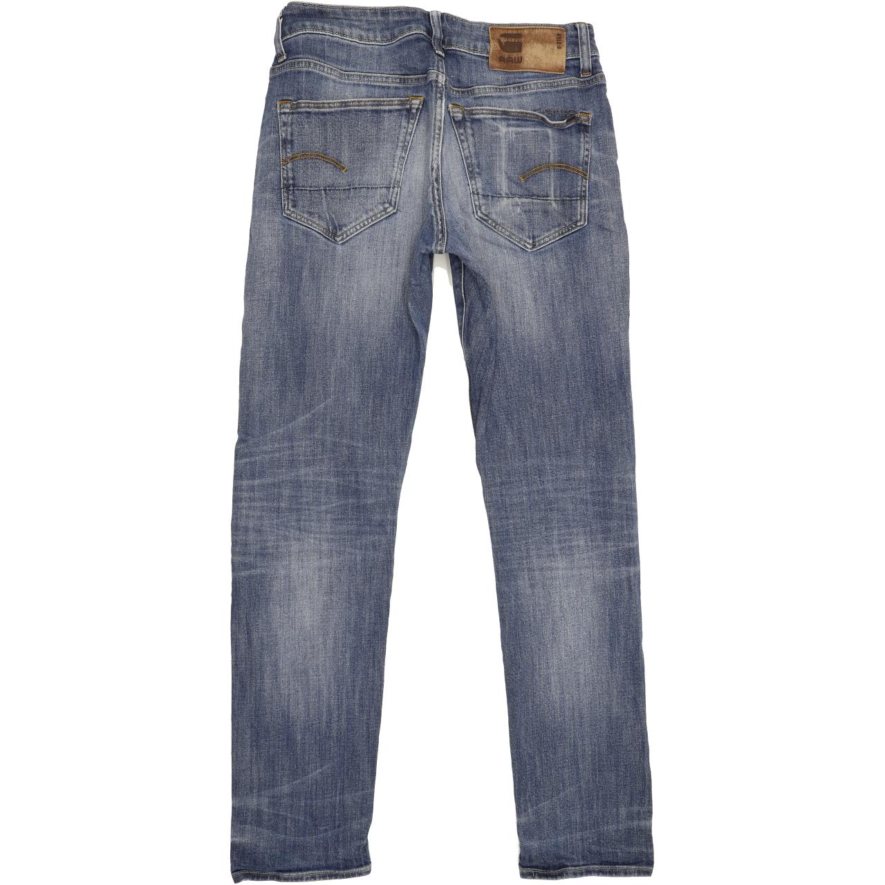 G-Star 3301 Men Blue Straight Slim Stretch Jeans W29 L31