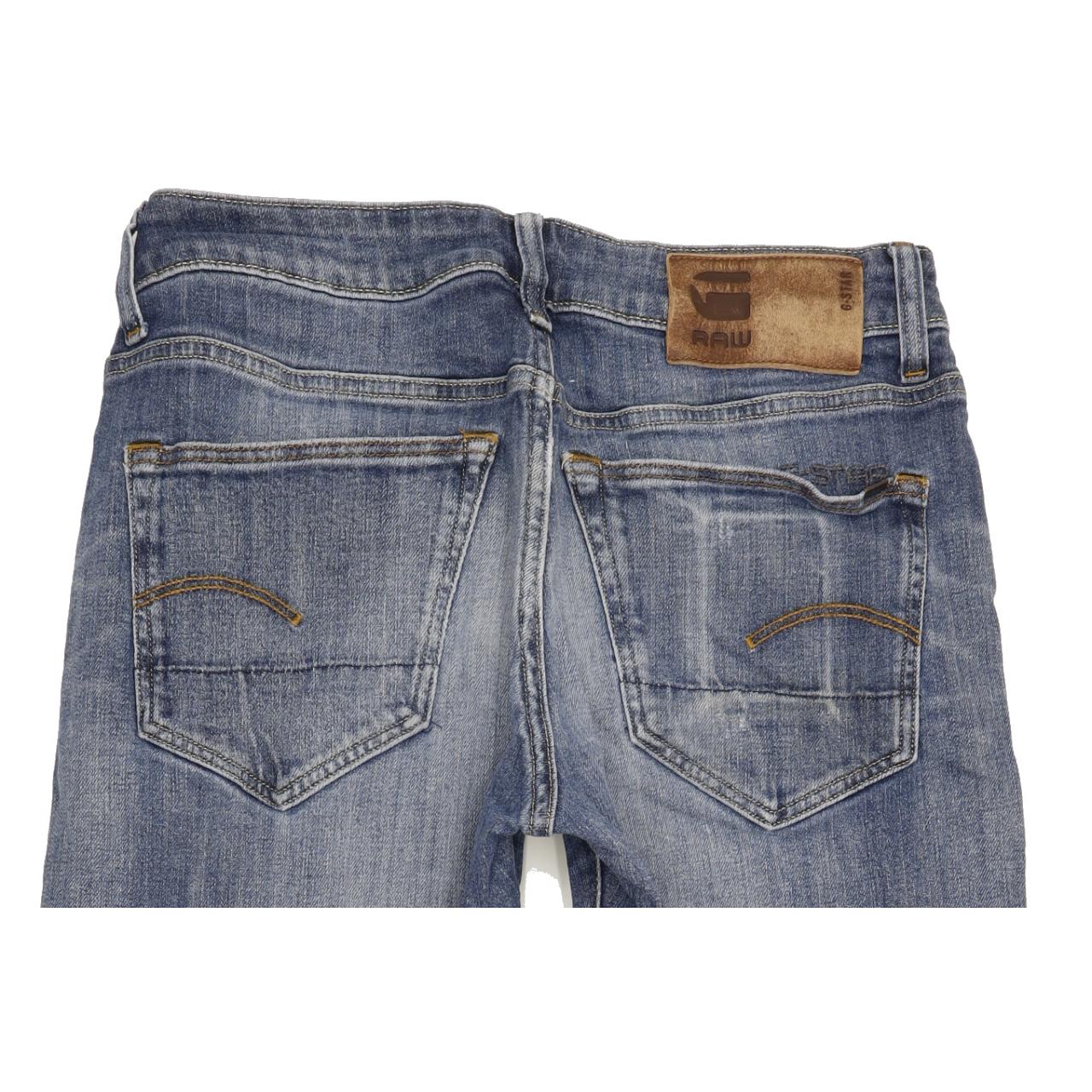 G-Star 3301 Men Blue Straight Slim Stretch Jeans W29 L31