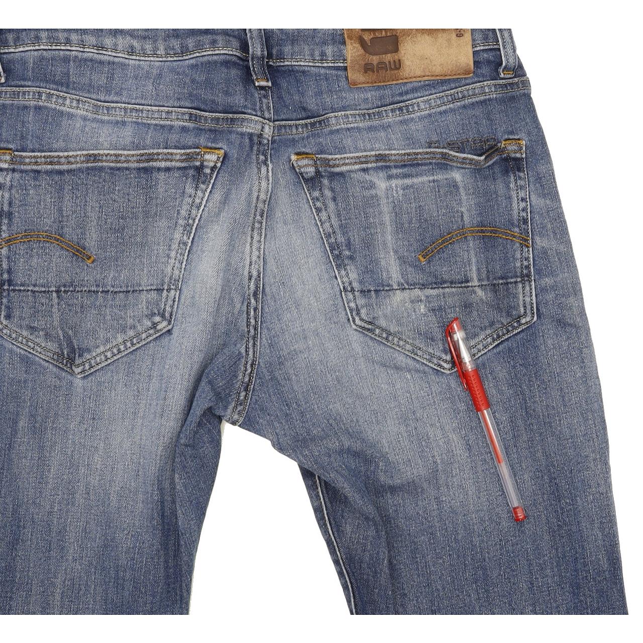 G-Star 3301 Men Blue Straight Slim Stretch Jeans W29 L31