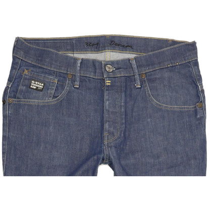 G-Star Breaker Men Blue Straight Slim Stretch Jeans W35 L34