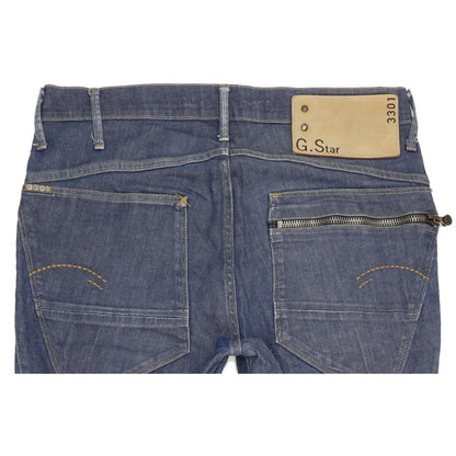G-Star Breaker Men Blue Straight Slim Stretch Jeans W35 L34
