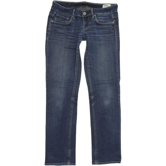 G-Star 3301 Women Blue Straight Regular Stretch Jeans W27 L30
