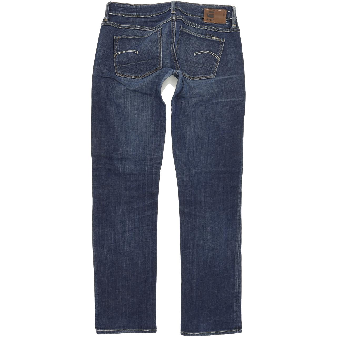 G-Star 3301 Women Blue Straight Regular Stretch Jeans W27 L30