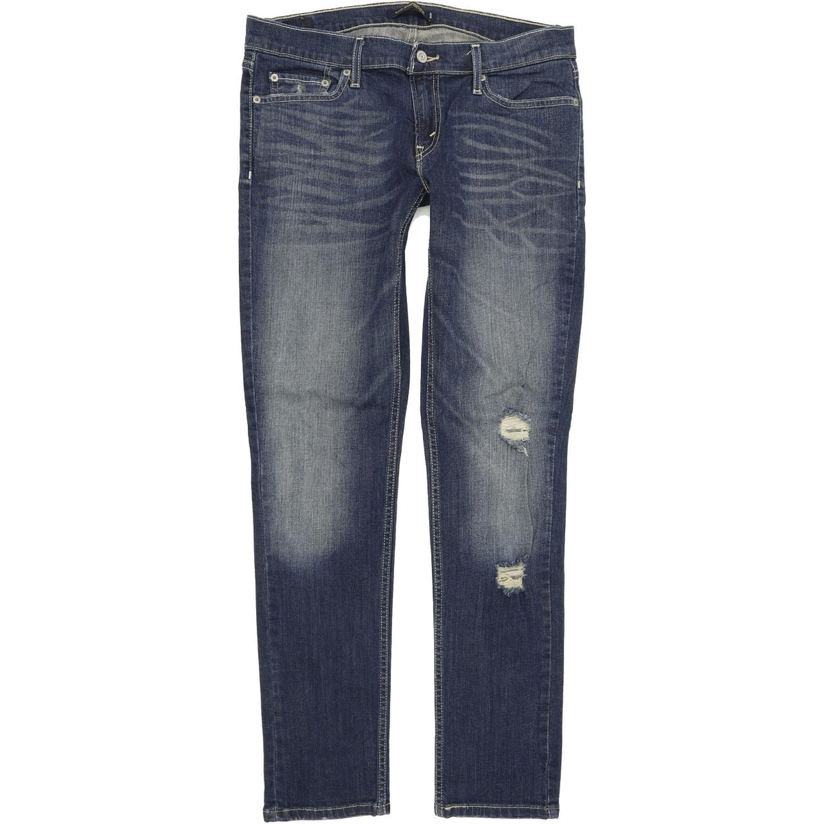 Levi's 524 too superlow Women Blue Straight Slim Stretch Jeans W31 L32