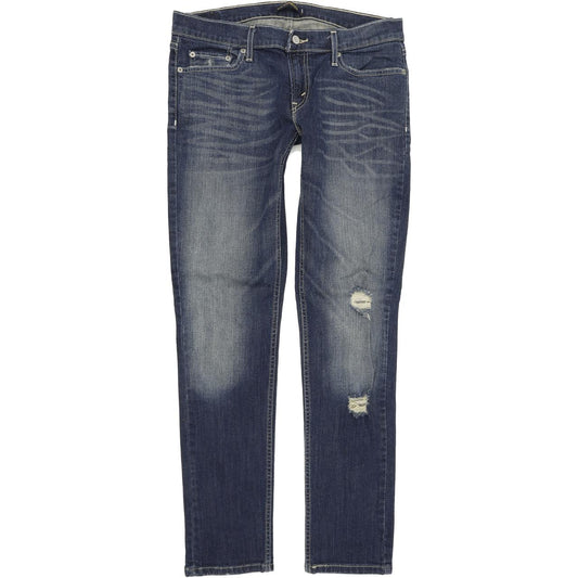 Levi's 524 too superlow Women Blue Straight Slim Stretch Jeans W31 L32