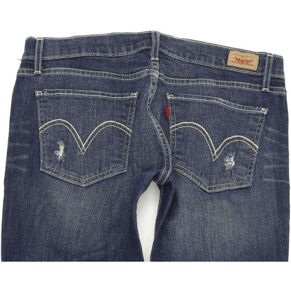 Levi's 524 too superlow Women Blue Straight Slim Stretch Jeans W31 L32