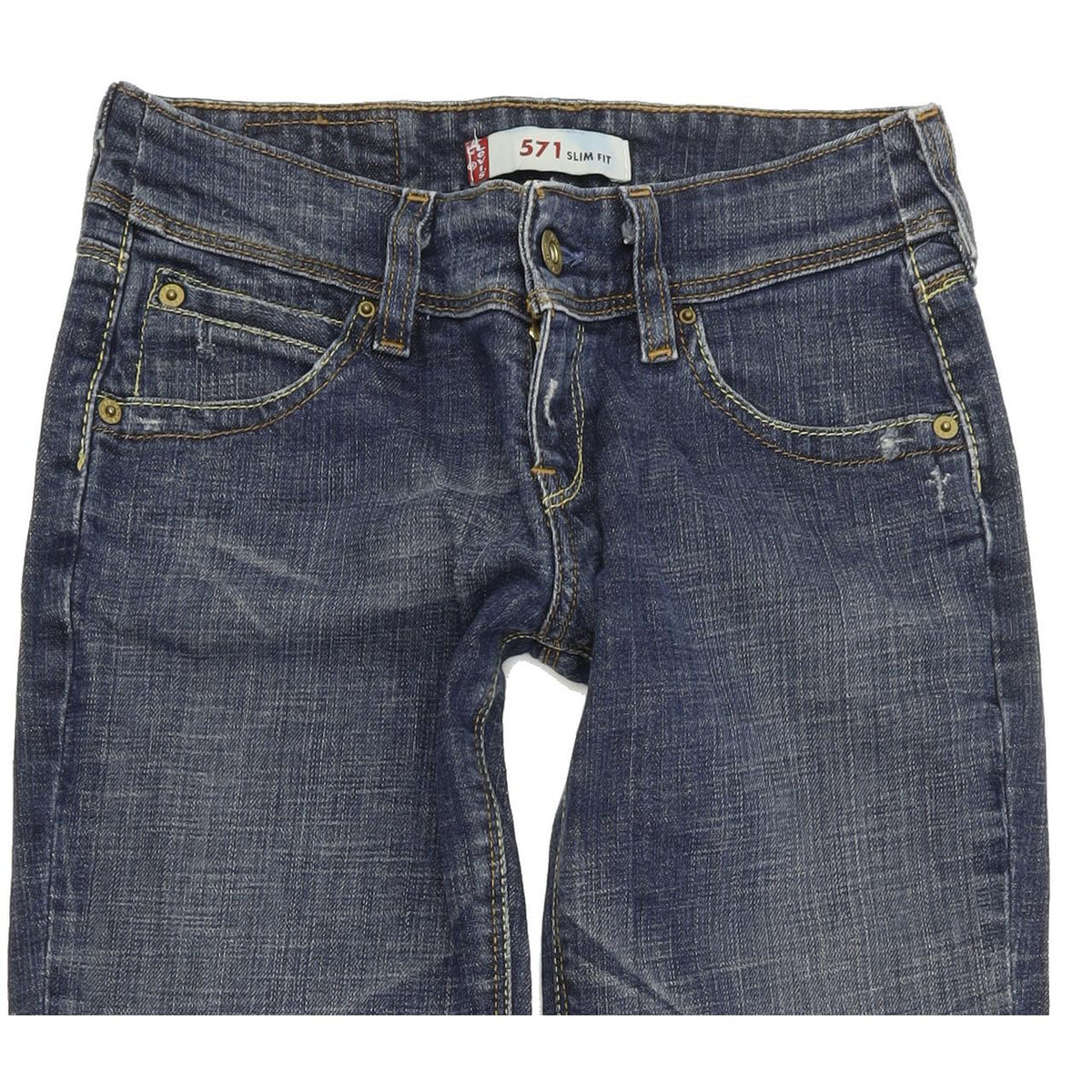 Levi's 571 Women Blue Straight Slim Stretch Jeans W26 L29