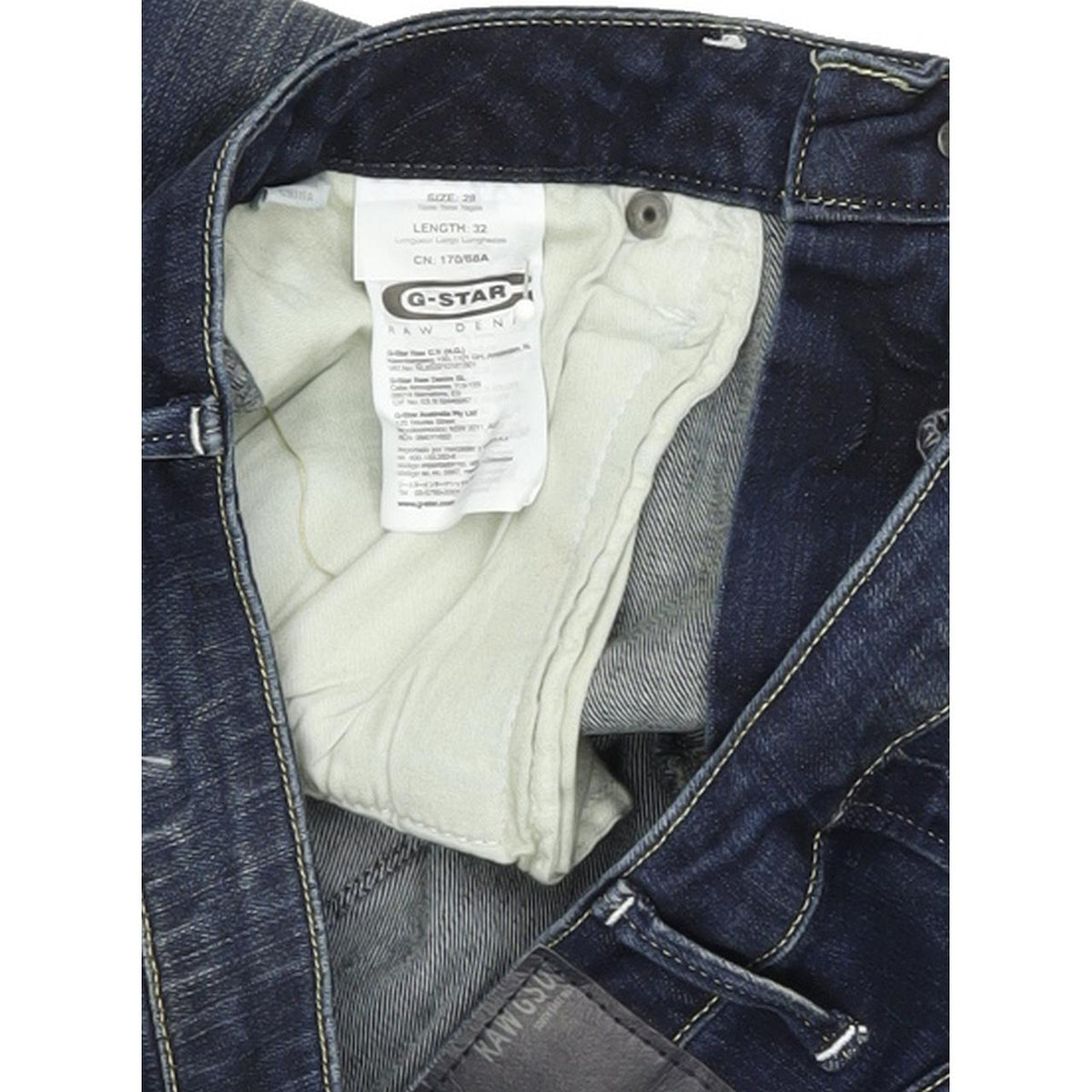 G-Star Arc 3D Women Blue Tapered Regular Stretch Jeans W28 L32